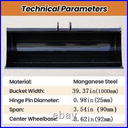 1000mm Plain Bucket Attachment Fit Mini Excavator 1ton-1.5ton with Pins US Stock 1000mm Plain Bucket Attachment Fit Mini Excavator 1ton-1.5ton with Pins US Stock