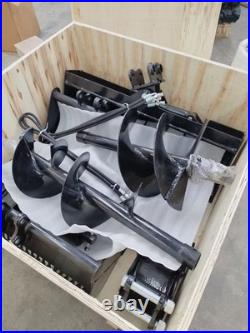 10pcs MINI EXCAVATOR ATTACHMENTS KIT AUGER BUCKET THUMB RIPPER RAKE QUICK HITCH