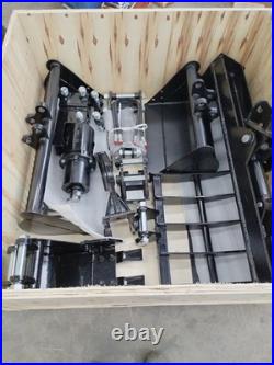 10pcs MINI EXCAVATOR ATTACHMENTS KIT AUGER BUCKET THUMB RIPPER RAKE QUICK HITCH