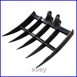 10pcs MINI EXCAVATOR ATTACHMENTS KIT AUGER BUCKET THUMB RIPPER RAKE QUICK HITCH