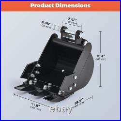 12 inch. (300 mm) Narrow Bucket Digging Bucket for Mini Excavator Attachments