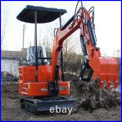 13.5HP B & S Engine Mini Excavator Crawler Digger + HYDRAULIC THUMB USA STOCK