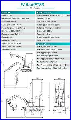 13.5HP Engine Crawler Excavator B&S LCT Engine Mini Excavator Garden Machinery