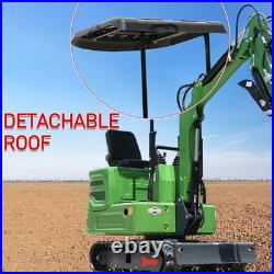 13.5HP Hydraulic Thumb Mini Digger 2000lb Mini Excavator Crawler USA Stock EPA