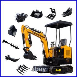 13.5HP MMS Mini Excavator Digger B&S Gas Engine with 8 Attachments Set Free Ship