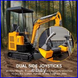 13.5HP MMS Mini Excavator Digger B&S Gas Engine with 8 Attachments Set Free Ship