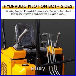 13.5HP MMS Mini Excavator Digger B&S Gas Engine with 8 Attachments Set Free Ship