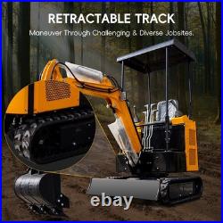 13.5HP MMS Mini Excavator Digger B&S Gas Engine with 8 Attachments Set Free Ship