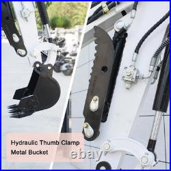 13.5HP Mini Excavator 1 TON B&S EPA Engine Auger & Quick Hitch Free Shipping