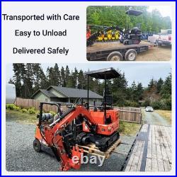 13.5HP Mini Excavator 1 TON B&S EPA Engine Auger & Quick Hitch Free Shipping