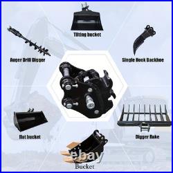 13.5HP Mini Excavator 1 TON B&S EPA Engine Auger & Quick Hitch Free Shipping