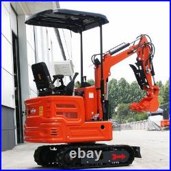 13.5HP Mini Excavator 1 TON B&S EPA Engine Smooth Hydraulic Thumb Compact Digger