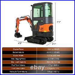 13.5 hp Mini Digging Machine 1 Ton Mini Crawler Excavator for Farm Alley Garden