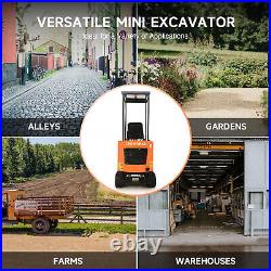 13.8 hp Mini Excavator 1T Mini Crawler Excavator for Farm Alley Garden Warehouse