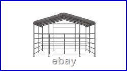13x13ft Galvanized Metal Livestock Shelter Heavy-Duty Cattle Goat Sheep Farm US 13x13ft Galvanized Metal Livestock Shelter Heavy-Duty Cattle Goat Sheep Farm US
