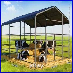 13x20ft Galvanized Livestock Shelter Metal Cattle Shed Steel Barn Horse Goat