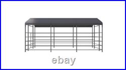 13x20ft Galvanized Livestock Shelter Metal Cattle Shed Steel Barn Horse Goat