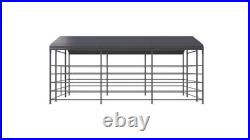 13x20ft Galvanized Metal Livestock Shelter Heavy-Duty Cattle Barn Animal Shade