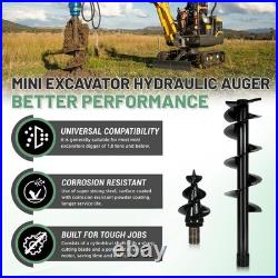 150mm Auger Drill For 1Ton-2Ton Mini Excavator Attachments With Hoses