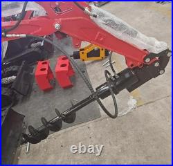 150mm Auger Drill For 1Ton-2Ton Mini Excavator Attachments With Hoses