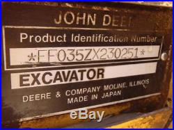 1998 John Deere 35ZTS Mini/Micro/Compact Excavators