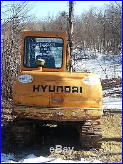 1999 Hyundai Robex 55-3 Hydraulic Excavator Thumb Blade Cab NO RESERVE