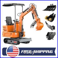1TON Mini Excavator 13.5 HP B&S Engine Tracked Digger Hydraulic joystick2025new