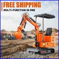 1TON Mini Excavator 13.5 HP B&S Engine Tracked Digger Hydraulic joystick2025new