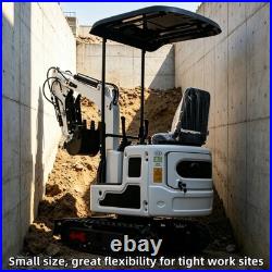 1TonFree Ship Mini Excavator B&S EPA Engine Digger 13.5hp Gas Tracked Free Ship