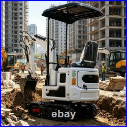 1TonFree Ship Mini Excavator B&S EPA Engine Digger 13.5hp Gas Tracked Free Ship