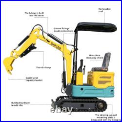1Ton 2200lbs Mini Excavator 13.5HP Garden Farm Park Crawler Digger USA Stock NEW