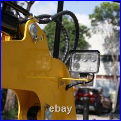 1Ton 2200lbs Mini Excavator 13.5HP Garden Farm Park Crawler Digger USA Stock NEW