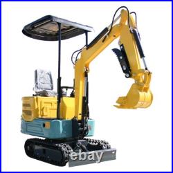 1Ton 2200lbs Mini Excavator 13.5HP Garden Farm Park Crawler Digger USA Stock NEW