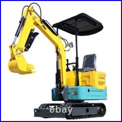 1Ton 2200lbs Mini Excavator 13.5HP Garden Farm Park Crawler Digger USA Stock NEW