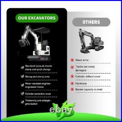 1Ton Mini Excavator 13.5HP Diggers B&S Engine with Hydraulic Thumb Free Shipping