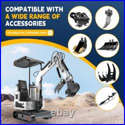 1Ton Mini Excavator Gas B&S EPA Engine 13.5HP USA Free Wooden Crate Package New