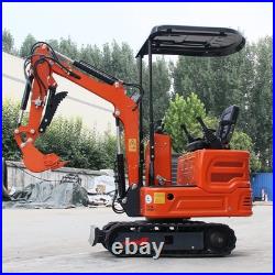 1Ton Mini Excavator Hydraulic Thumb & 13.5HP Skid Steer Loader B&S Engine Combo