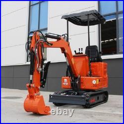 1Ton Mini Excavators B&S Engine 13.5HP Digger Hydraulic Thumb Clip EPA Certified