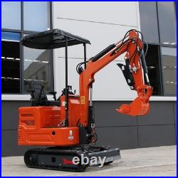 1Ton Mini Excavators B&S Engine 13.5HP Digger Hydraulic Thumb Clip EPA Certified