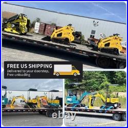 1Ton Mini Excavators B&S Engine 13.5HP Digger Hydraulic Thumb Clip EPA Certified
