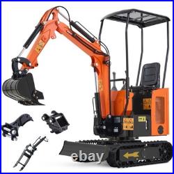 1.1T 13.8hp Mini Diesel Excavator Digger Mini Crawler With Kubota D722 Engine