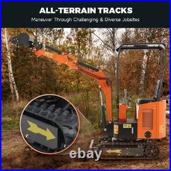 1.1T 13.8hp Mini Diesel Excavator Digger Mini Crawler With Kubota D722 Engine