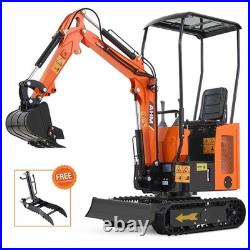1.1T 13.8hp Mini Excavator Crawler Digger 2698lbf Kubota D722 Diesel EPA Engine