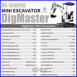 1-1.8TON Mini Excavator Kubota B&S Skid Steer Loader Lawn mower Combo FREE SHIP