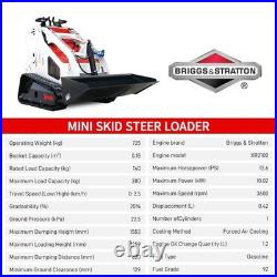 1-1.8TON Mini Excavator Kubota B&S Skid Steer Loader Lawn mower Combo FREE SHIP