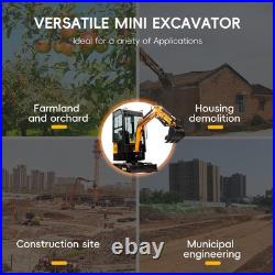 1.2 Ton Closed Cabin Mini Excavators For Sale 13.5HP with Gas EPA Engine