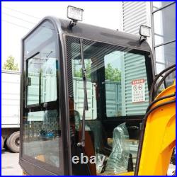 1.2 Ton Closed Cabin Mini Excavators For Sale 13.5HP with Gas EPA Engine