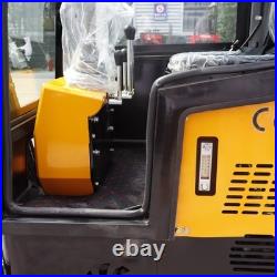 1.2 Ton Closed Cabin Mini Excavators For Sale 13.5HP with Gas EPA Engine