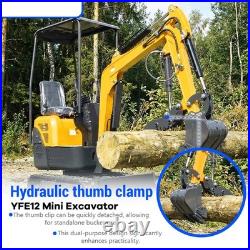 1.2 Ton Mini Excavator 13.5HP B&S Gas Engine with Hydraulic Thumb EPA US Free Ship