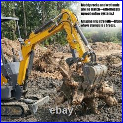 1.2 Ton Mini Excavator 13.5HP B&S Gas Engine with Hydraulic Thumb EPA US Free Ship